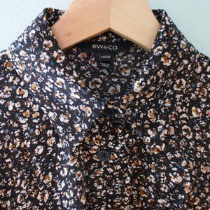 satin floral blouse